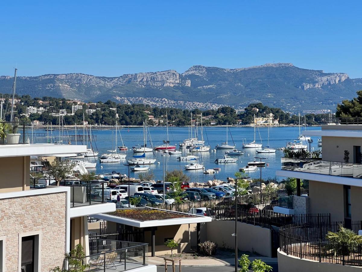 L'Apart'83 - T2 Classe 5 Etoiles - Belle Vue Sur La Baie Du Lazaret Apartment Saint-Elme Bagian luar foto